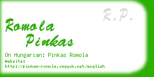 romola pinkas business card